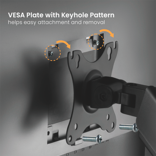 LDT46-C024E, podrška za dva monitora, montaža na stol, maksimalno opterećenje 9 kg po ruci 