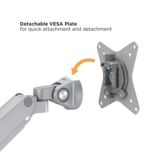 LDT62-C012P, monitor arm, montaža na stol, maksimalno opterećenje 9 kg, nagib 