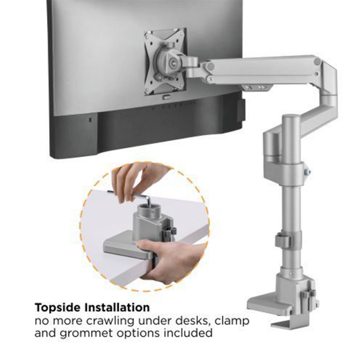 LDT62-C012P, monitor arm, montaža na stol, maksimalno opterećenje 9 kg, nagib 
