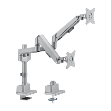 LDT62-C024P-SIVA, Podrška za dva monitora, Montaža na stol, Maksimalno opterećenje 9 kg po ruci 