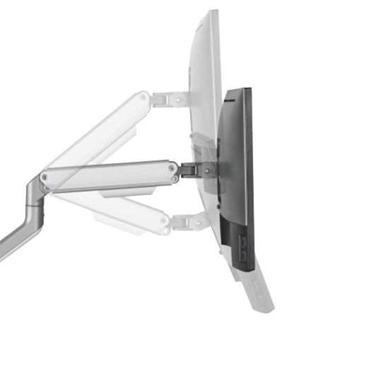 LDT63-C024-SILVER, Podrška za dva monitora, Instalacija na stolu, Maksimalno opterećenje 9 Kg/krak