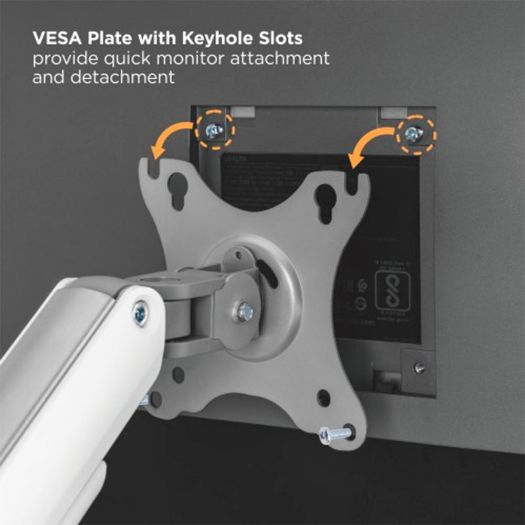 LDT63-C024-SILVER, Podrška za dva monitora, Instalacija na stolu, Maksimalno opterećenje 9 Kg/krak