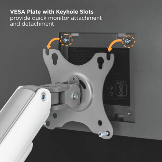 LDT63-C024-SILVER, podpora za dva monitora, montaža na stol, maksimalno opterećenje 9 kg po ruci 