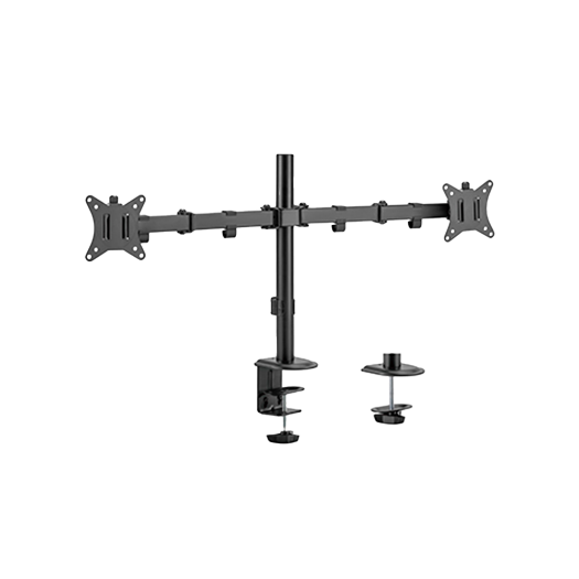 LDT66-C024, dvostruka šipka za monitore, montaža na stol, maksimalno opterećenje 9 kg 