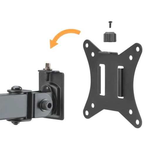 LDT66-C024, Dvostruki stup za monitor, Instalacija na stolu, Maksimalno opterećenje 9 kg, Nagib