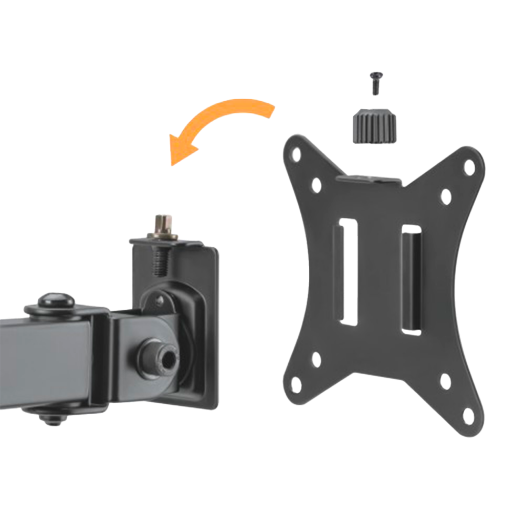 LDT66-C024, dvostruka šipka za monitore, montaža na stol, maksimalno opterećenje 9 kg 