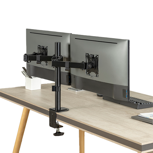 LDT66-C024, dvostruka šipka za monitore, montaža na stol, maksimalno opterećenje 9 kg 