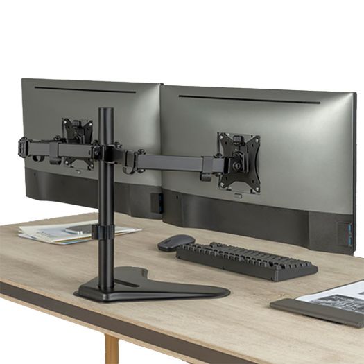 LDT66-T024, Stalak za dvostruki monitor, Instalacija na stolu, Maksimalno opterećenje 9 kg