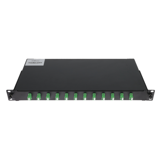 PP-FIBER-12-LC, optički patch panel, 12 LC/APC duplex priključaka, držač spojki (bez pigtail-a) 