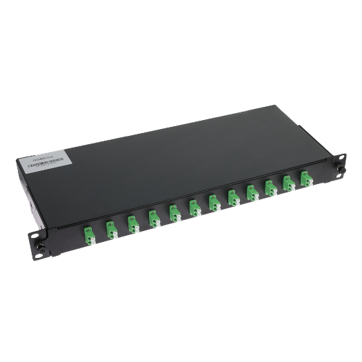 PP-FIBER-12-LC, optički patch panel, 12 LC/APC duplex priključaka, držač spojki (bez pigtail-a) 