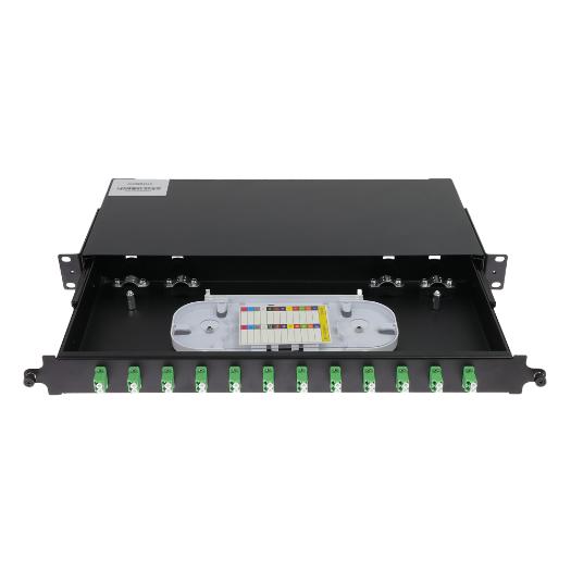 PP-FIBER-12-LC, optički patch panel, 12 LC/APC duplex priključaka, držač spojki (bez pigtail-a) 