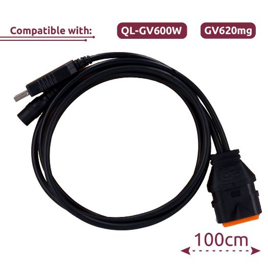 QL-GV600W-UK, Konfiguracijski kabel, Kompatibilno s QL-om, GV600W & GV620mg