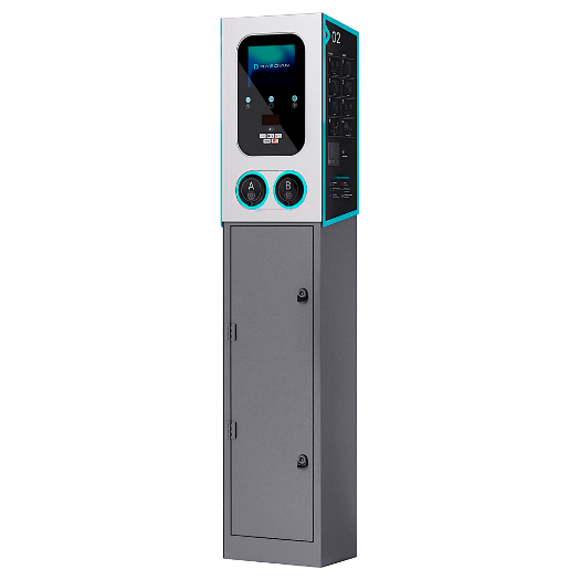 RD-GEMINI-22-M1-P2+RD-GEMINI-POLE, punjač s dvostrukim utičnicama s postoljem uključenim 