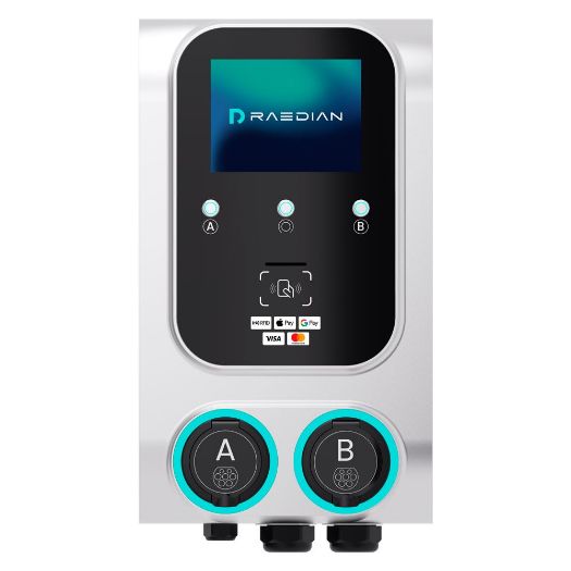 RD-GEMINI-22WD-SS-M1-P2, Dvostruki punjač za električna vozila, Snaga 2x22kW / 32A / Tri