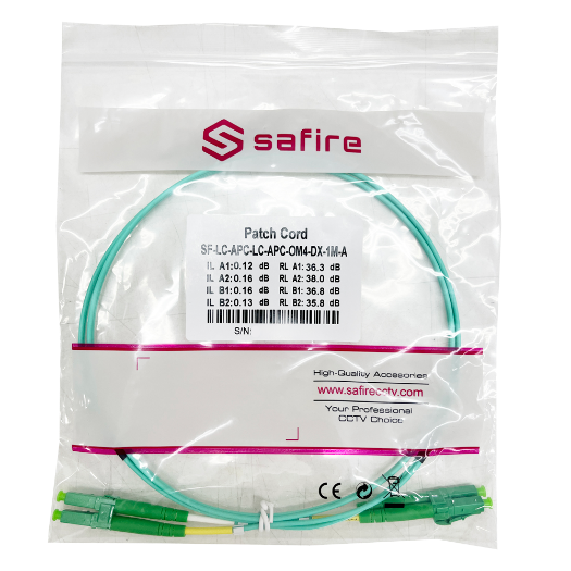 SF-LC-APC-LC-APC-OM4-DX-1M-A, optički kabal za povezivanje, OM4 multimode vlakno 