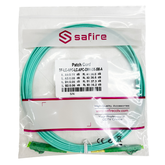 SF-LC-APC-LC-APC-OM4-DX-5M-A, optički kabel za povezivanje, OM4 multimode vlakno 