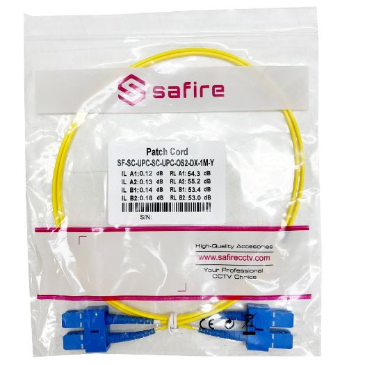 SF-SC-UPC-SC-UPC-OS2-DX-1M-Y, Optički kabel za spajanje, Singl, modno vlakno OS2