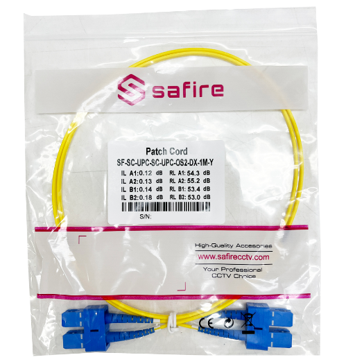 SF-SC-UPC-SC-UPC-OS2-DX-1M-Y, optički kabelski spoj, jednomodni OS2 vlakno 