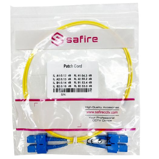 SF-SC-UPC-SC-UPC-OS2-DX-3M-Y, Optički kabel za spajanje, Singl, modno vlakno OS2