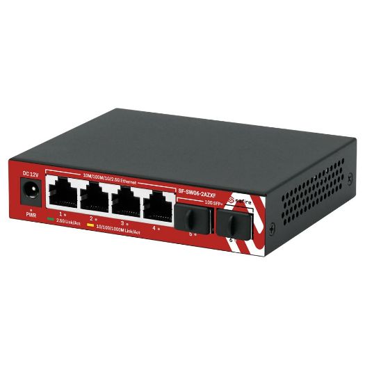 SF-SW06-2AZXF, Višegigabitni prekidač 2, 5Gbps, 4 porta + 2 Uplink SFP 10G, Brzina porta 2, 5/1Gbps