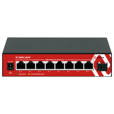 SF-SW09-2AZXF, 2,5Gbps višegigabitni prekidač, 8 priključaka + 1 SFP 10G uplink  