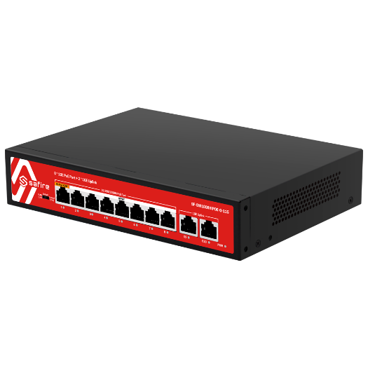 SF-SW1008HIPOE-G-115, Safire Switch Hi, PoE, 8 PoE priključaka + 2 uplink priključka 