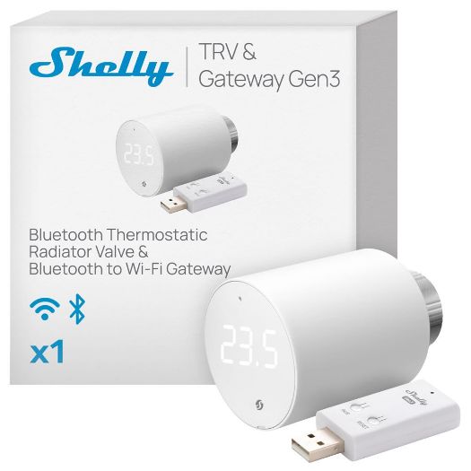 SH-BLU-TRVX1-SH-BLU-GATEWAY-GEN3, Shelly BLU TRV x1 + Shelly Blu Gateway Gen3