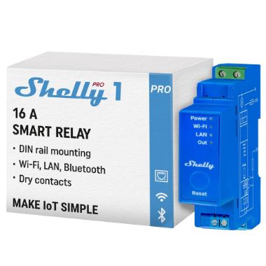 SH-PRO-1, Shelly Pro 1, WiFi 2.4 GHz IEEE802.11 b/g/n / Bluetooth, Inteligentni prekidač za DIN šinu