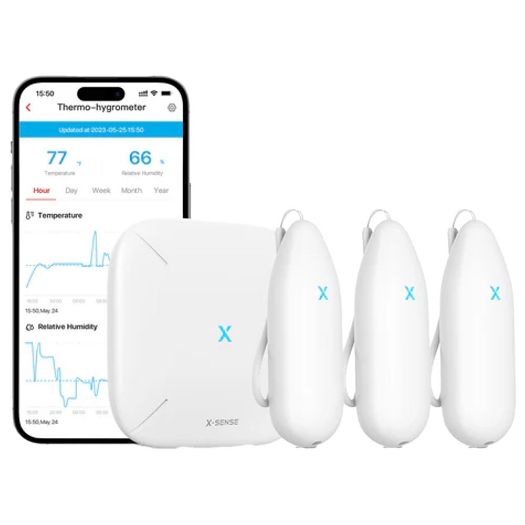 STH54, X, OSJEĆAJ, Komplet 3+1 TPH s pristupnikom, 3 senzora temperature i vlažnosti