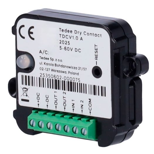 TEDEE-DRYCONTACT, Pribor za ulazno-izlazni modul, Bluetooth komunikacija