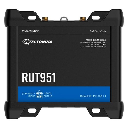 TK-RUT951-POE+, Teltonika usmjerivač 4G Industrijski, 4 Ethernet porta RJ45 Fast Ethernet