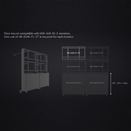 UV-HB-SU46-P1-DT, modularni nosač videozida, kompatibilan s UV, MW, A46