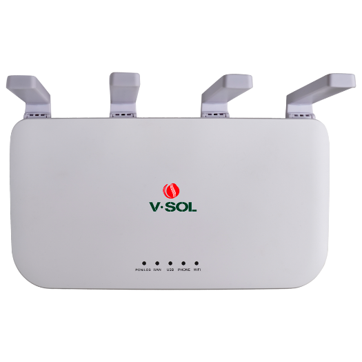 VSOL-HG3110AX-XGS, V, SOL ruter ONT Wi-Fi 6, 1× PON, 1× LAN RJ45 2.5GE, 3× LAN RJ45 GE, 1× RJ11  
