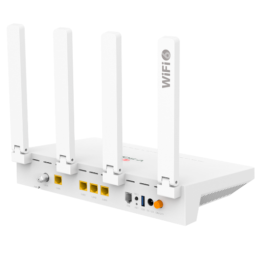 VSOL-HG3232AX30T, V, SOL ruter ONT Wi-Fi 6, 1× PON, 4× LAN RJ45 GE, 1× RJ11, 1× CATV, 1× USB 3.0 
