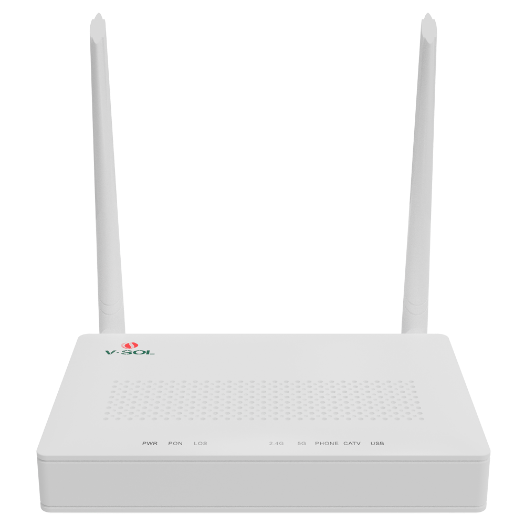 VSOL-HG325ACT-A, V, SOL ruter ONT Wi-Fi 5, 1× PON, 4× LAN RJ45 GE, 1× RJ11, 1× CATV 