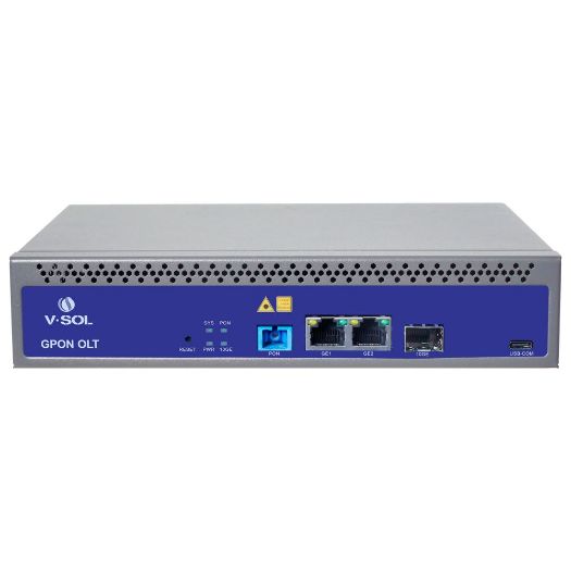 VSOL-V1600GS-F, U, SOL Single Pon Gpon OLT, 2 porta RJ45 10/100/1000 Mbps + 1 1/10Gigabitni SFP+ Port