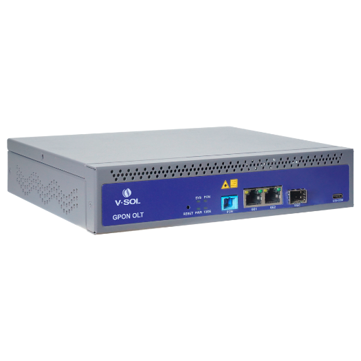 VSOL-V1600GS-F, V, SOL Single Pon Gpon OLT, 2 RJ45 priključka 10/100/1000 Mbps + 1 1/10 Gigabit SFP+ priključak 