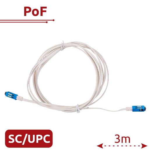 VSOL-VPOF-SC-UPC-3M, U, SUNCE, PoF kabel, Omogućuje ubrizgavanje podataka i dovod vlakana