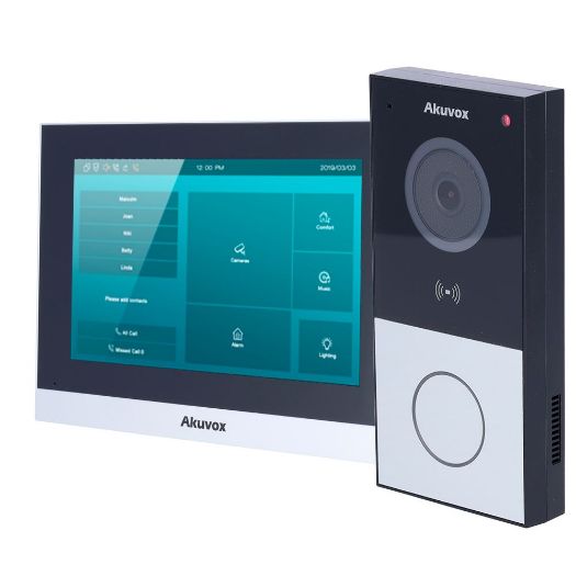 AK-KIT-202, Linux komplet video interfona, 2 žice & WiFi | Ploča i monitor