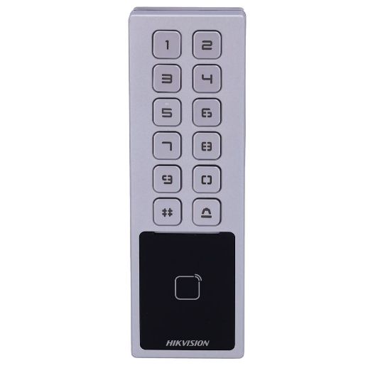 DS-K1T805EBWX, Kontrola pristupa IP65 IK08, EM kartica i PIN, 3.000 korisnika | 100.000 zapisa