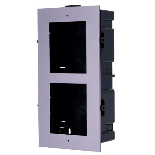 DS-KD-ACF2/Plastic, Prednja ploča i ugradbena kutija, Za 2 modula, Specifično za Hikvision video portafonske sustave