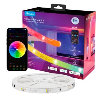 GV-STRIP-H612A-5M-RGBIC-MATTER, Pametna LED traka 5 m, Wi, Budi 2.4 GHz + Bluetooth