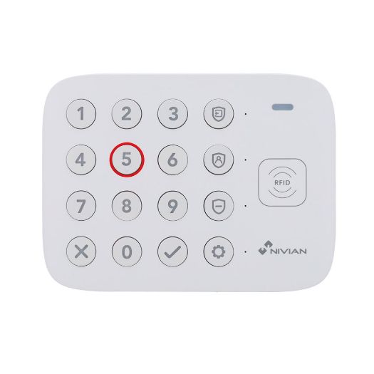 NVS-KEYPADALARM-W, Nivian pametni WiFi bežični alarmni komplet, Tipkovnica i RFID čitač