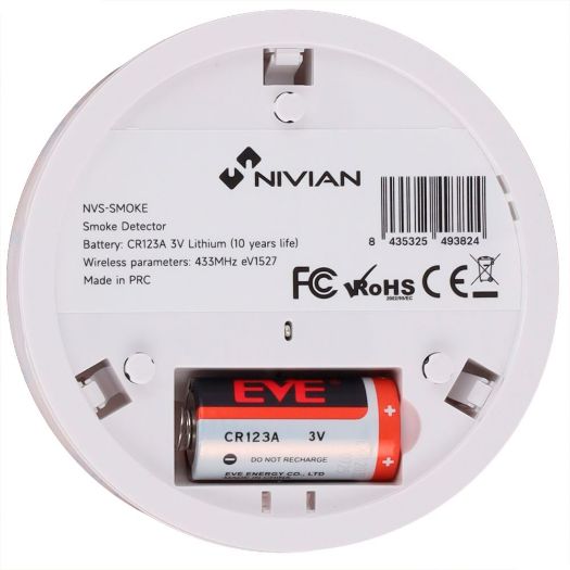 NVS-SMOKE, Nivian Smart, Detektor dima, vatra, Litijeva baterija 10 godina