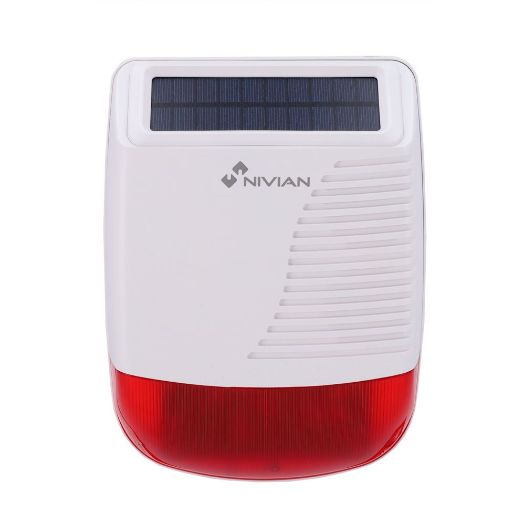 NVS-SOLARSIREN, Nivian Smart, Solarna vanjska sirena, Integrirani solarni panel