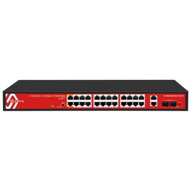 SF-SW2824HIPOE-GF-300-V2, Safire Switch Hi, PoE, 24 PoE portova + 2 SFP + 2 RJ45