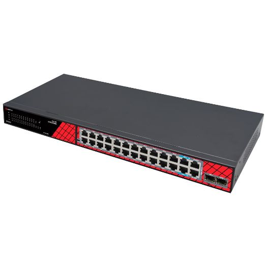 SF-SW2824HIPOE-GMF-300, Safire Switch Hi, PoE, 24 porta + 2.5GE SFP uzlazni link + 2 uzlazni link RJ45