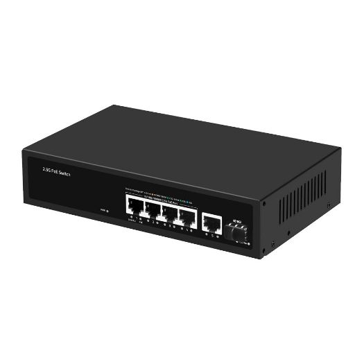 SW64HIPOE-2AZCXF-60, Višegigabitni PoE Prekidač 2, 5Gbps, 4 PoE + 1 Uzlazni kabel Rj45 1/2, 5G+ 1 Uzlazni SFP+ 10G