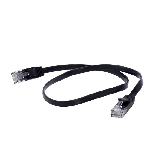 UTP6-05BK-FLAT, UTP kabel ravni, Ethernet, Konektori RJ45, Kategorija 6, 0, 5 m