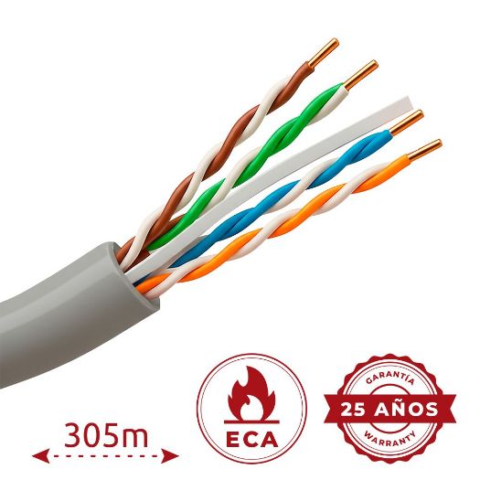 UTP6-305-BC-PVC-Eca, Halogen, besplatni kruti UTP kabel, Kategorija 6, U skladu s 90m Fluke testom